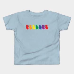 Colorful Cats Pride Rainbow Kids T-Shirt